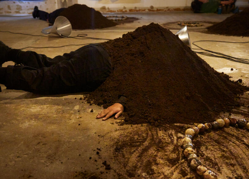 In Search of Darkness, 2025. Site-responsive film installation & live performance, commissioned for the Folkestone Triennial, Folkestone, UK. Photo by Manuel Vason